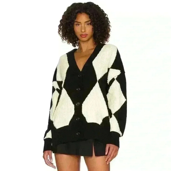 PISTOLA Denim Evelyn Oversized Diamond Cardigan - Picture 7 of 16